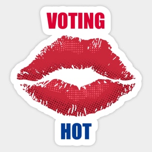 Voting is hot Sticker